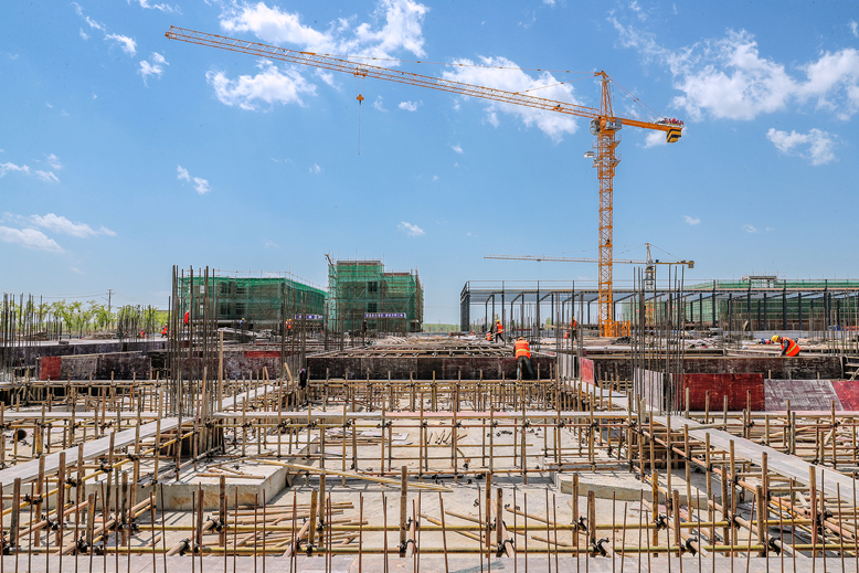 縣農業(yè)園鹽禾豐碩項目建設現場